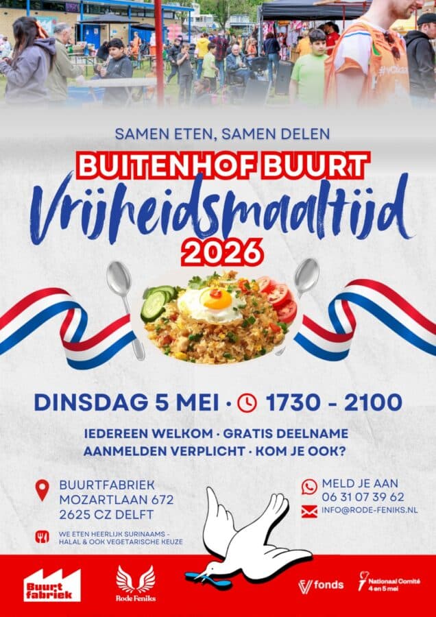 Buitenhof buurt vrijheidsmaaltijd